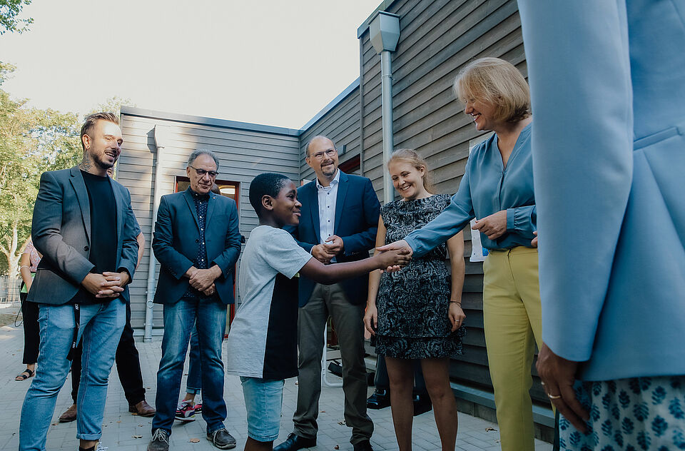 Schwedenheim Menschengruppe