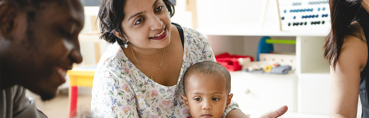 Zugewanderte Familie in einer Eltern-Kind Gruppe